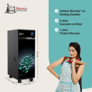 04 Lucky Mycrofine Platinum Plus Aata Chakki with vacuum 8Kg Fully Automatic Domestic Flour Mill