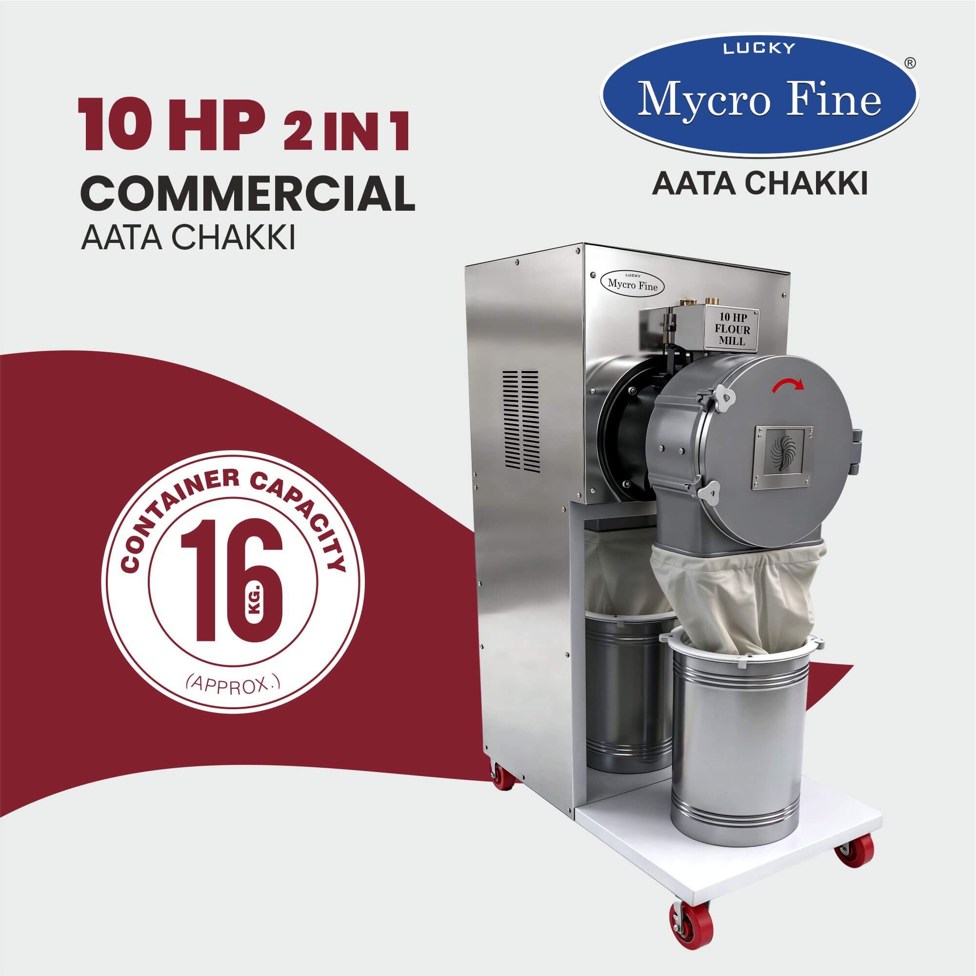02 10 HP 2 IN 1 Commercial Aata Chakki