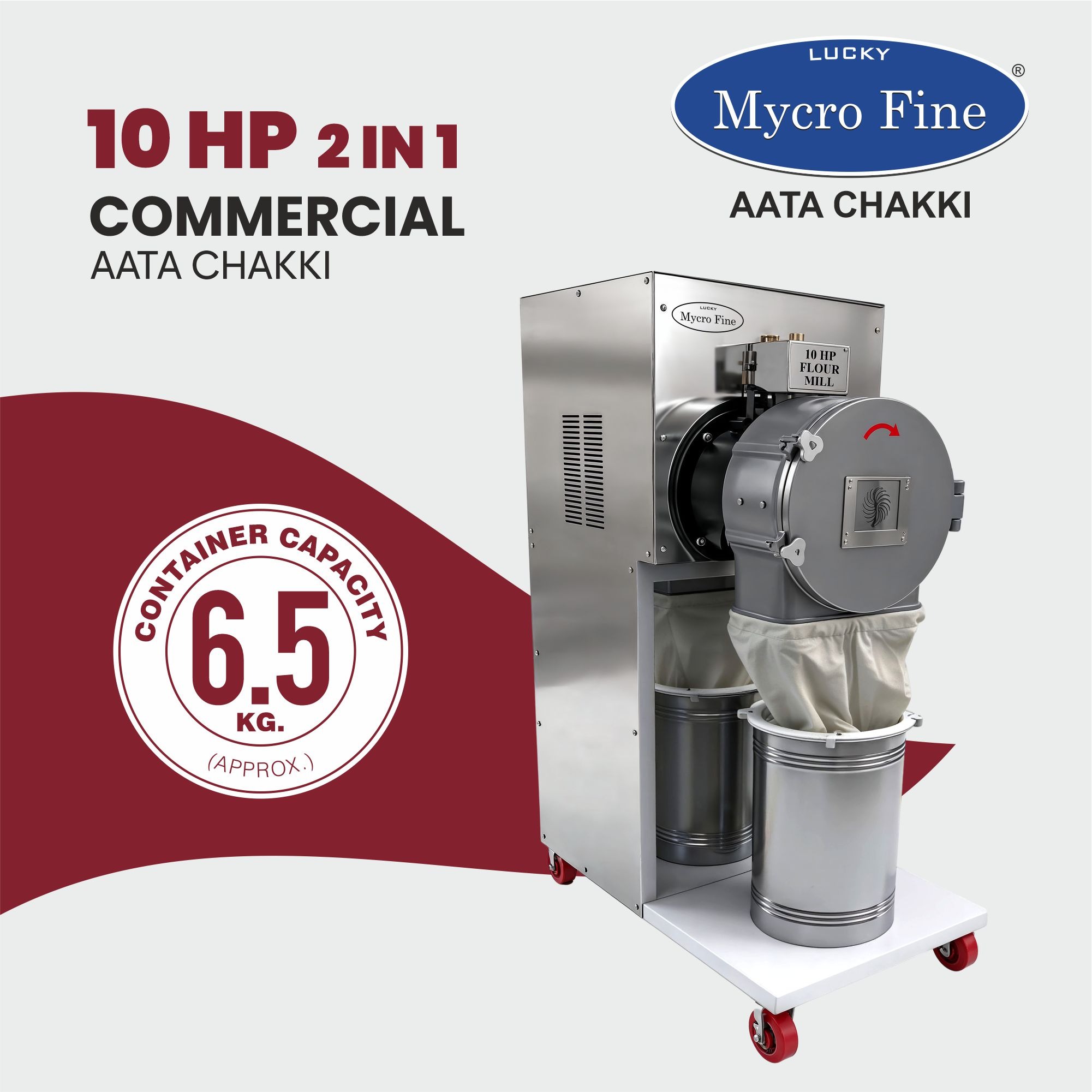 10 HP 2in1 Commercial Aata Chakki