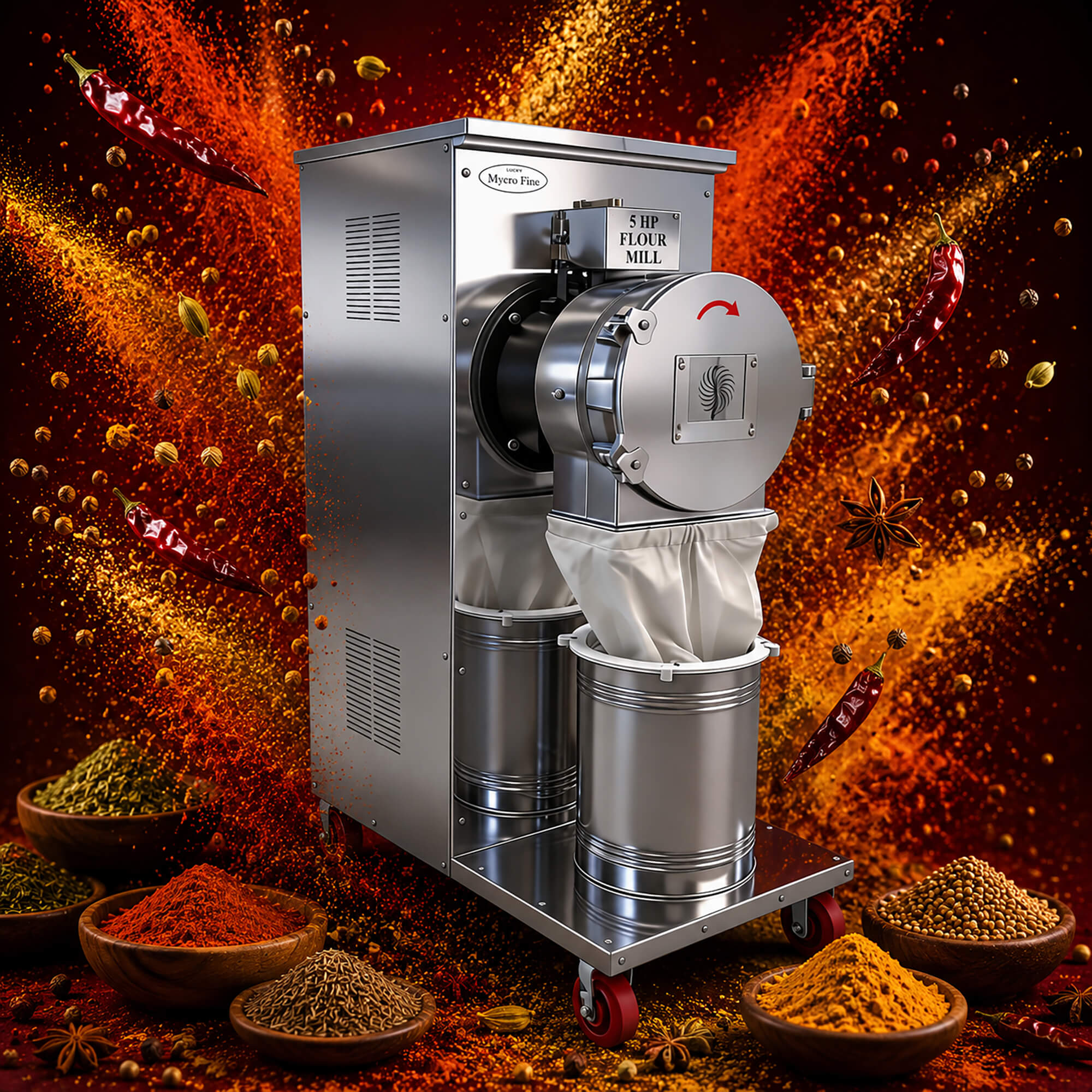 5 HP 2 IN 1 Commercial Aata Chakki